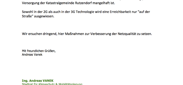Information zum Mobilfunk in Rutzendorf