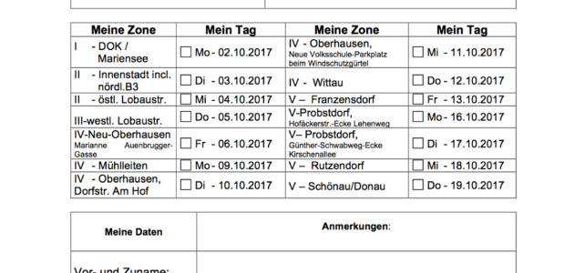 Sperrmüllsammlung – Herbst 2017